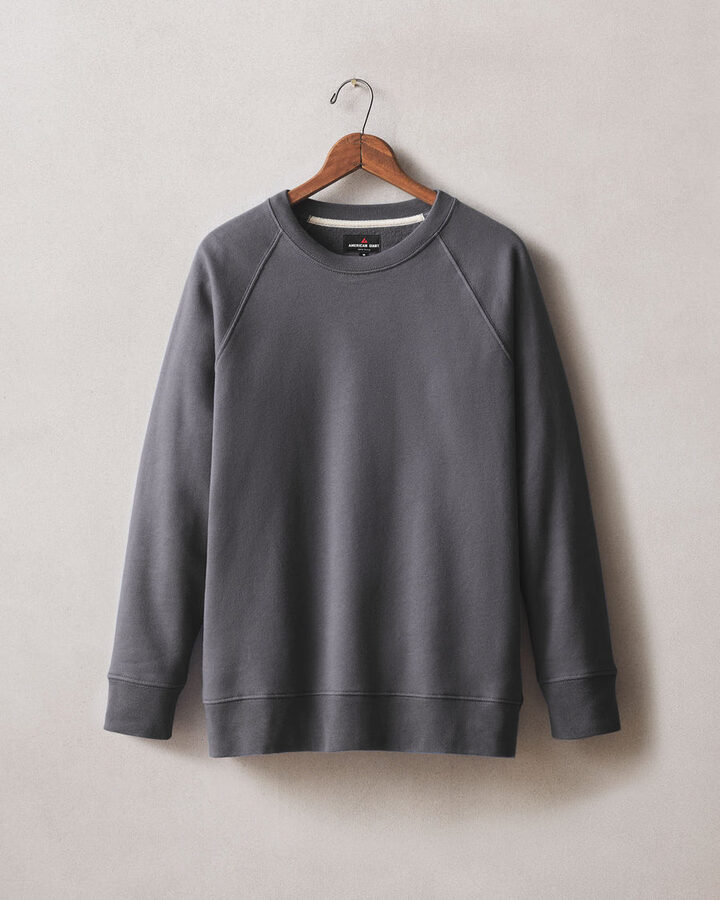 American Giant Carolina Crewneck in Dark Charcoal