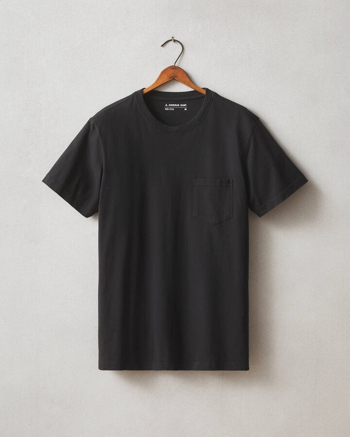 American Giant Heavyweight Pocket Tee in Black
